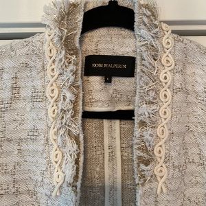 Kobe Halperin Mint Condition Beige Tweed Blazer